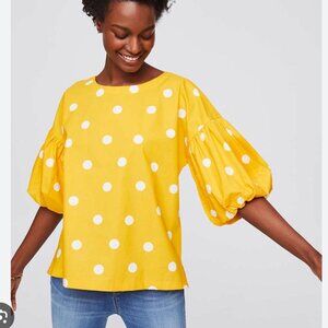LOFT polka dot blouse